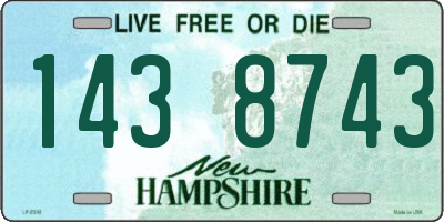 NH license plate 1438743