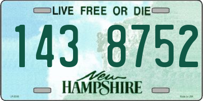 NH license plate 1438752