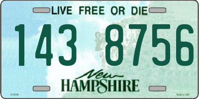 NH license plate 1438756