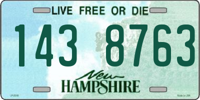 NH license plate 1438763