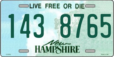 NH license plate 1438765