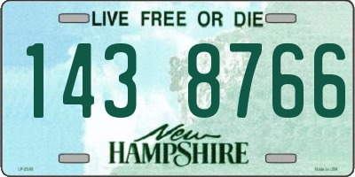 NH license plate 1438766