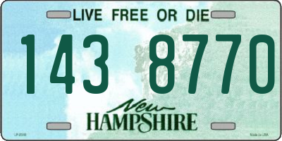 NH license plate 1438770