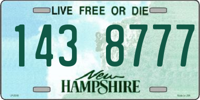 NH license plate 1438777