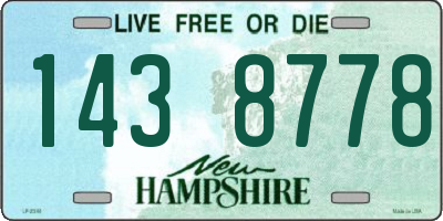 NH license plate 1438778