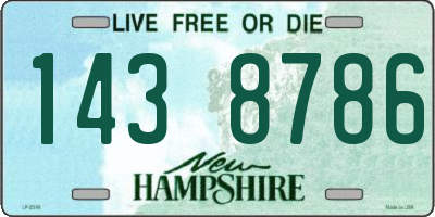NH license plate 1438786