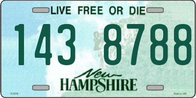 NH license plate 1438788