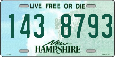 NH license plate 1438793