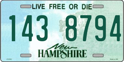 NH license plate 1438794