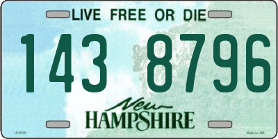 NH license plate 1438796
