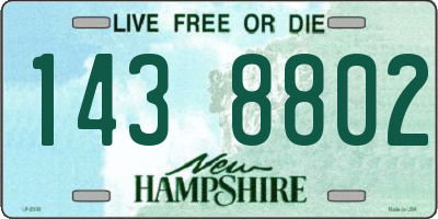 NH license plate 1438802