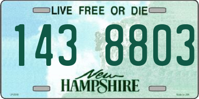 NH license plate 1438803