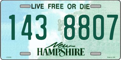 NH license plate 1438807