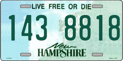 NH license plate 1438818