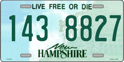 NH license plate 1438827