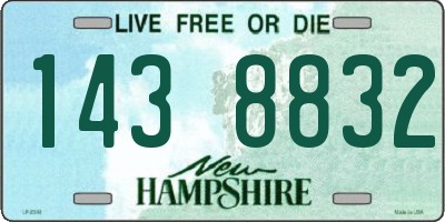 NH license plate 1438832