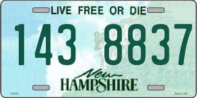 NH license plate 1438837