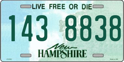 NH license plate 1438838