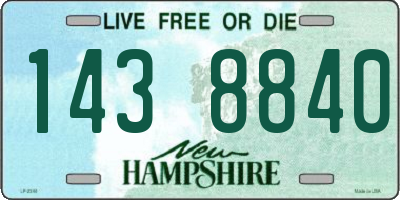 NH license plate 1438840