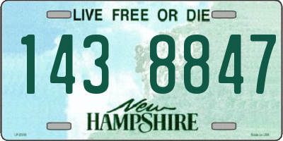 NH license plate 1438847