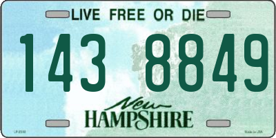 NH license plate 1438849