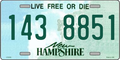 NH license plate 1438851