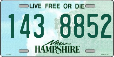 NH license plate 1438852