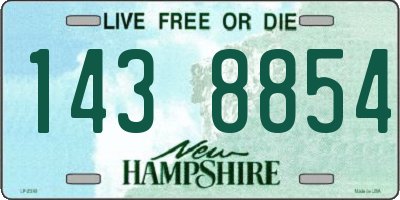 NH license plate 1438854