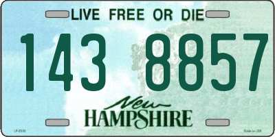 NH license plate 1438857