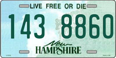 NH license plate 1438860