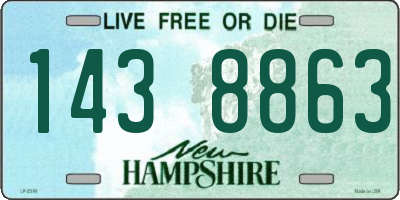 NH license plate 1438863
