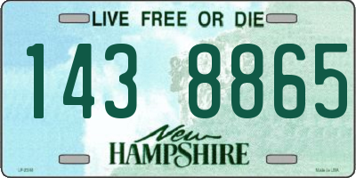 NH license plate 1438865