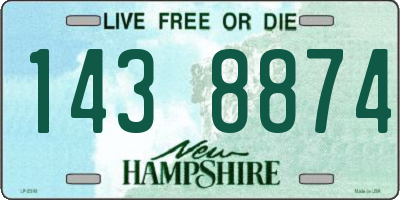 NH license plate 1438874