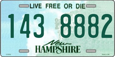 NH license plate 1438882