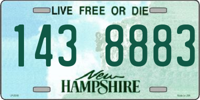 NH license plate 1438883