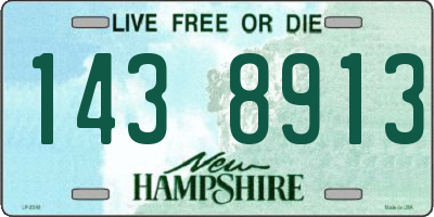 NH license plate 1438913