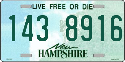 NH license plate 1438916