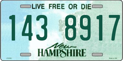 NH license plate 1438917
