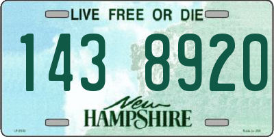 NH license plate 1438920