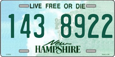 NH license plate 1438922