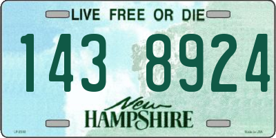 NH license plate 1438924