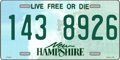 NH license plate 1438926