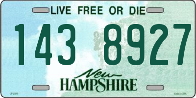 NH license plate 1438927