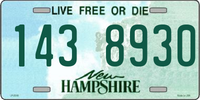 NH license plate 1438930