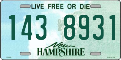 NH license plate 1438931