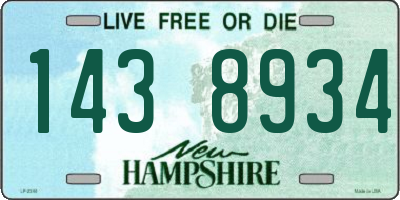 NH license plate 1438934