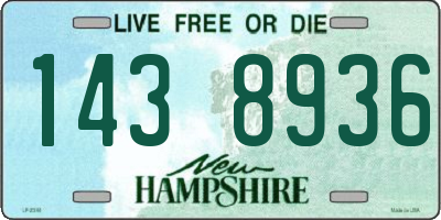 NH license plate 1438936