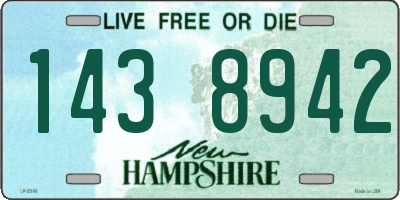 NH license plate 1438942