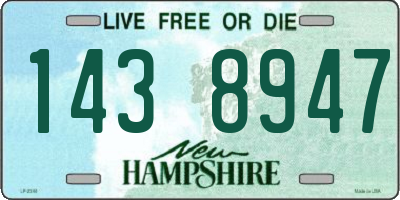 NH license plate 1438947