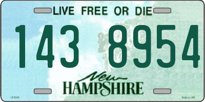 NH license plate 1438954